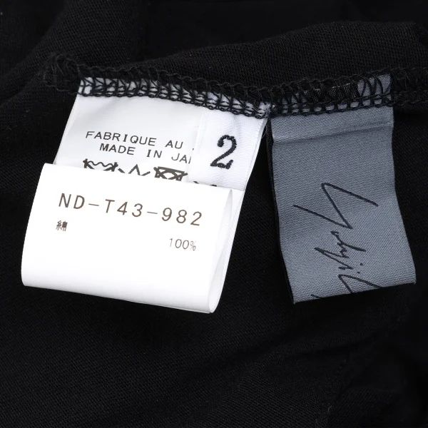 Yohji Yamamoto NOIR Cotton Switching Design Stretch T Shirt K-168719_015