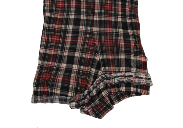 Y's Cotton Wool Hem Frill Check Print Tank Top K-168720_005