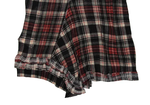 Y's Cotton Wool Hem Frill Check Print Tank Top K-168720_009