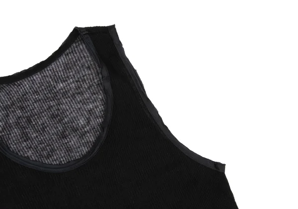 Y's Cashmere Blend Piping Design Ribbed Tank Top K-168722_004