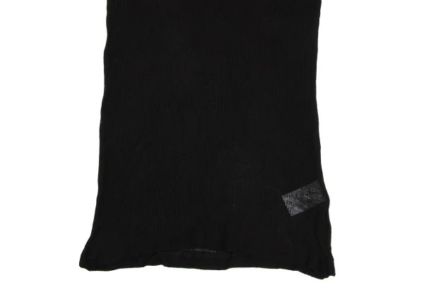 Y's Cashmere Blend Piping Design Ribbed Tank Top K-168722_005