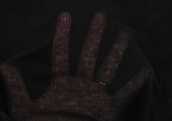 Y's Cashmere Blend Piping Design Ribbed Tank Top K-168722_008