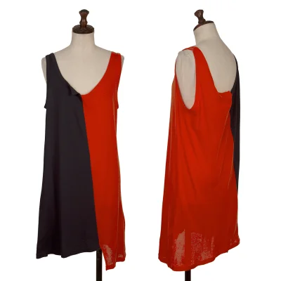 Y's Switching Design Bicolor Long Tank Top