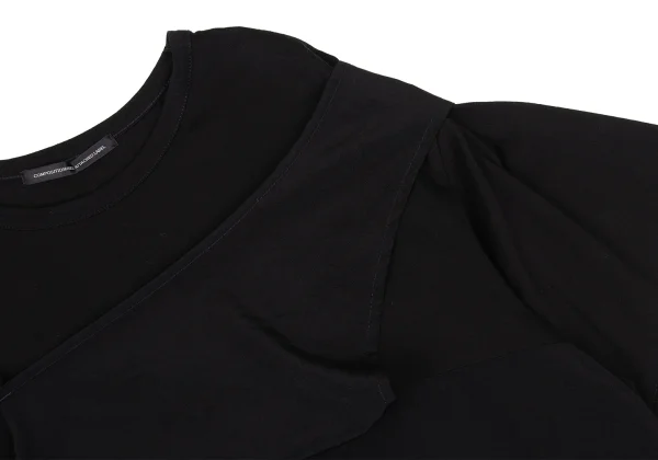 Y's Cotton Switching Draped T Shirt K-168725_007