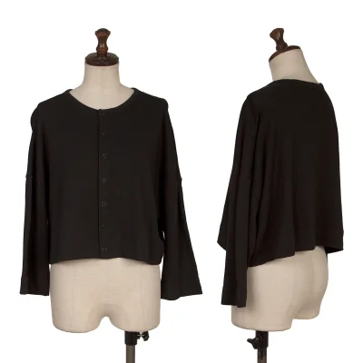 Y's Cotton Snap Button Short Cardigan