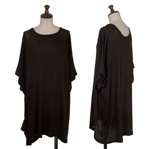 ワイズY's サイドポケットデザインラグランスリーブTシャツ 黒2