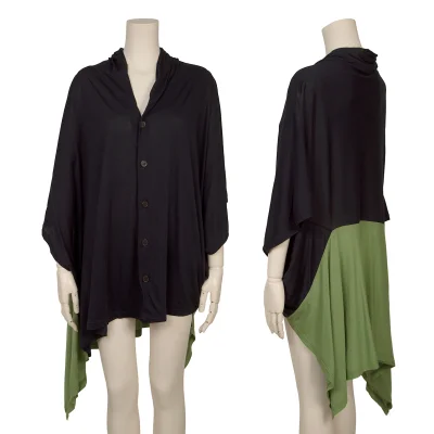 Y's Back Switching Draped Deformation Top