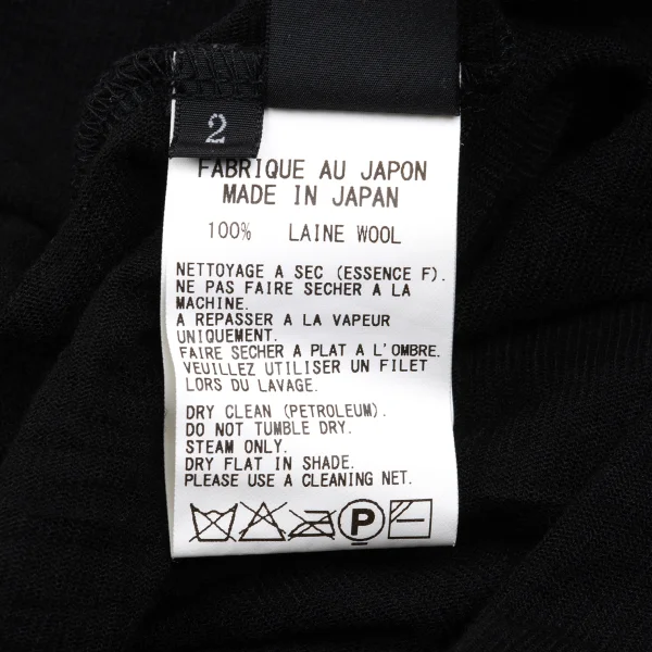 Y's Wool Wrinkled Wide Silhouette T Shirt K-168731_010