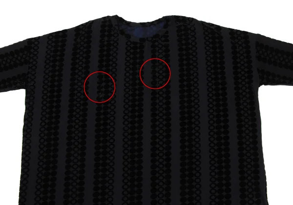 Y's Dot Flock Print Stretch Wide Silhouette T Shirt K-168732_003