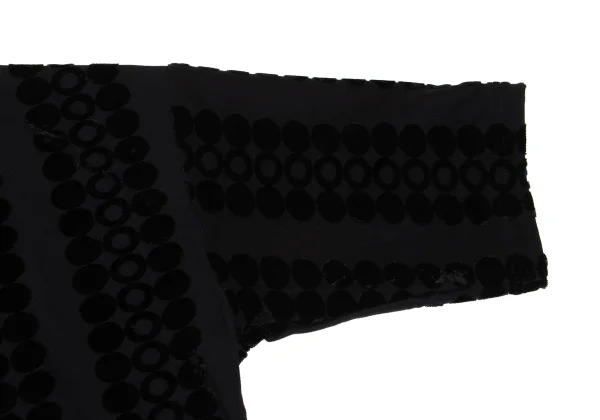 Y's Dot Flock Print Stretch Wide Silhouette T Shirt K-168732_007