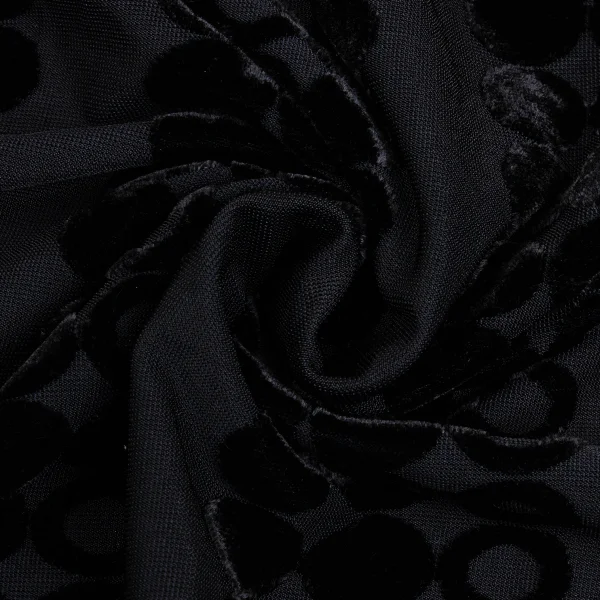 Y's Dot Flock Print Stretch Wide Silhouette T Shirt K-168732_014