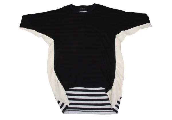 Y's Back Striped Switching Design Dress K-168733_002