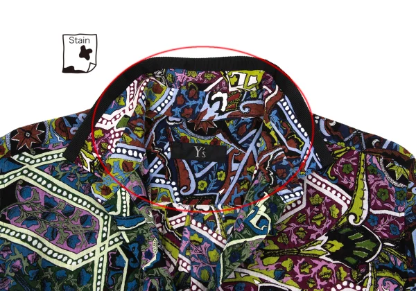 Y's Cotton Graphic Print Tape Design Long Shirt K-168735_005