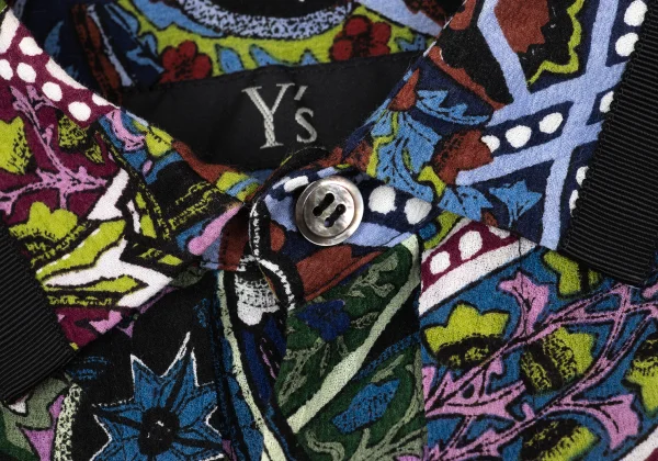 Y's Cotton Graphic Print Tape Design Long Shirt K-168735_006