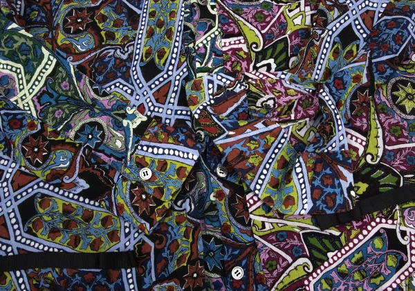 Y's Cotton Graphic Print Tape Design Long Shirt K-168735_008