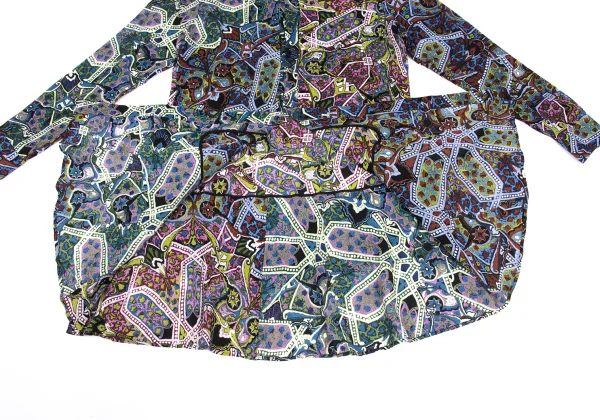 Y's Cotton Graphic Print Tape Design Long Shirt K-168735_011