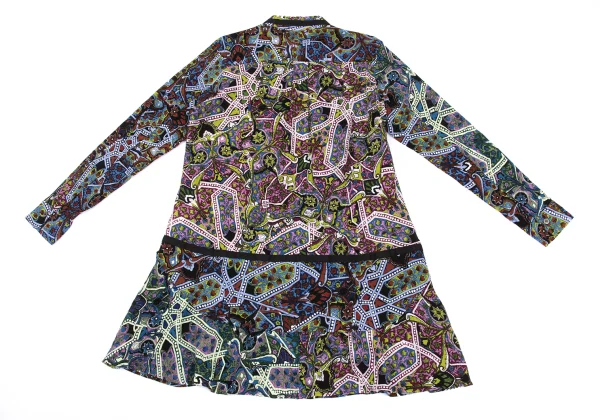 Y's Cotton Graphic Print Tape Design Long Shirt K-168735_012