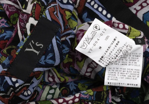 Y's Cotton Graphic Print Tape Design Long Shirt K-168735_017