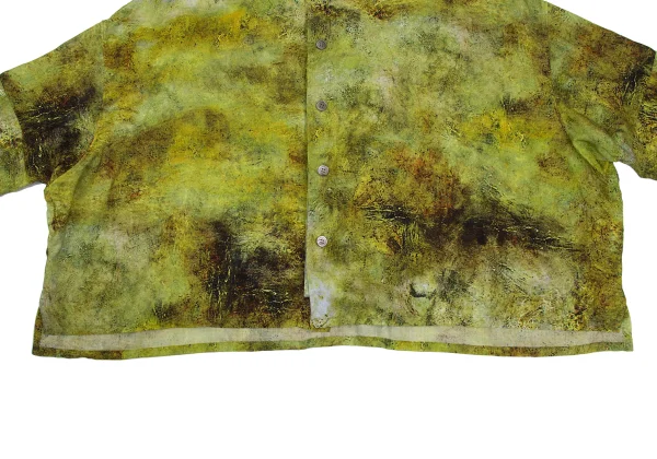 Y's Wool Transfer Graphic Print Wide Silhouette Short Sleeve Shirt K-168736_007