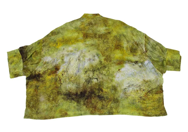 Y's Wool Transfer Graphic Print Wide Silhouette Short Sleeve Shirt K-168736_010