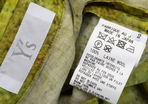 Y's Wool Transfer Graphic Print Wide Silhouette Short Sleeve Shirt K-168736_014