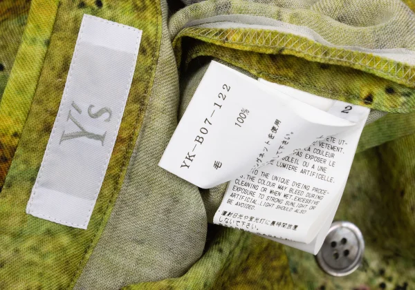 Y's Wool Transfer Graphic Print Wide Silhouette Short Sleeve Shirt K-168736_015