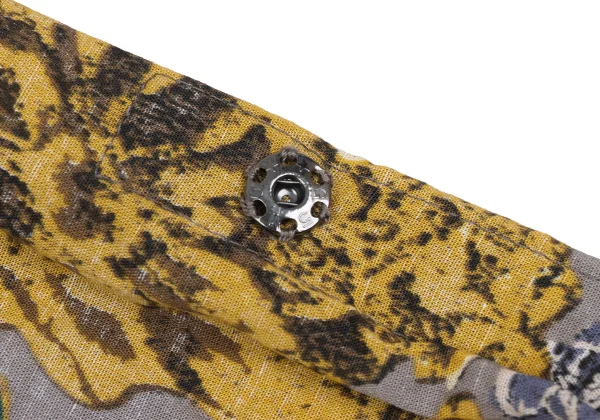 Y's Cotton Linen Floral Print Band-collar Short Sleeve Shirt K-168737_006