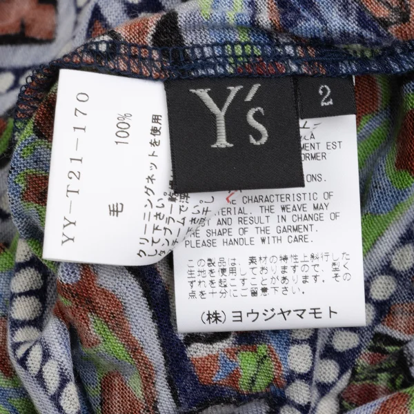 Y's Wool Graphic Print Top K-168738_012
