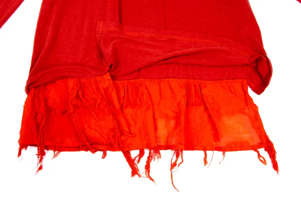 Y's Cotton Blend Floral Jacquard Switching Design Top K-168739_007