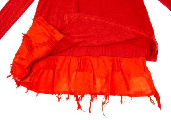 Y's Cotton Blend Floral Jacquard Switching Design Top K-168739_009