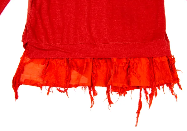 Y's Cotton Blend Floral Jacquard Switching Design Top K-168739_011