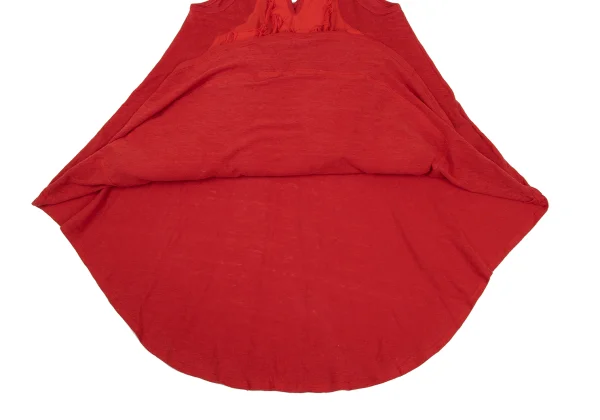 Y's Cotton Blend Floral Jacquard Switching V-neck Long Tank Top K-168740_008