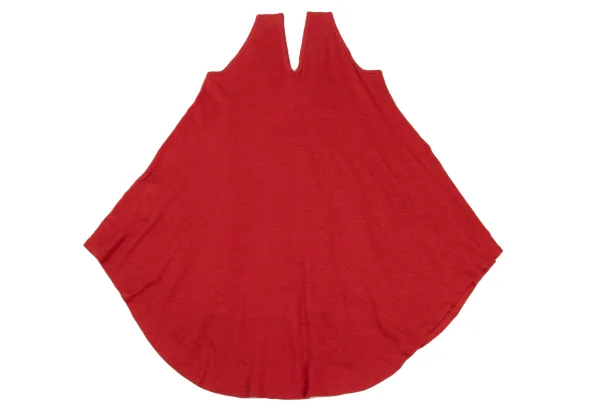 Y's Cotton Blend Floral Jacquard Switching V-neck Long Tank Top K-168740_009