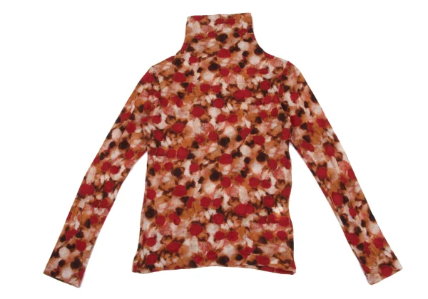 Y's Wool Graphic Print Turtleneck Top K-168741_002