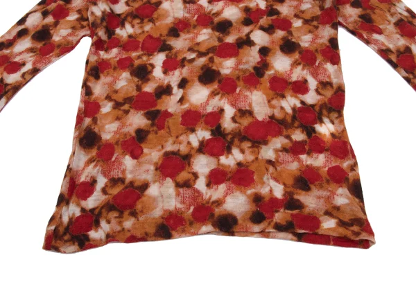 Y's Wool Graphic Print Turtleneck Top K-168741_008