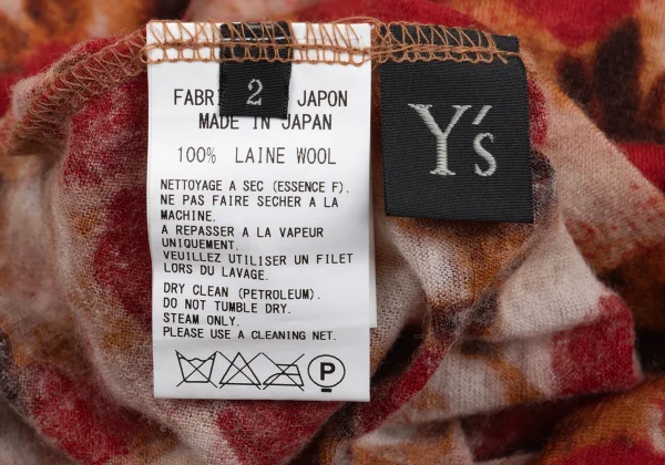 Y's Wool Graphic Print Turtleneck Top K-168741_013