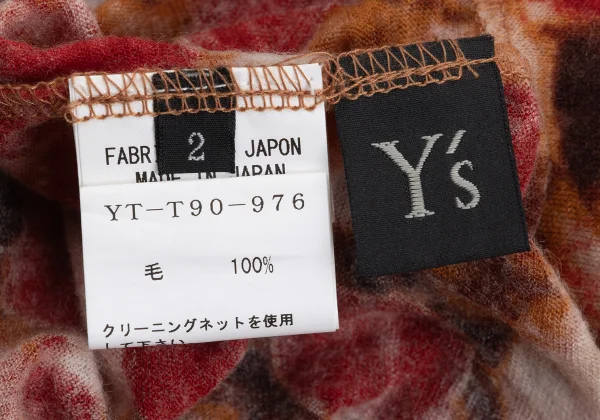 Y's Wool Graphic Print Turtleneck Top K-168741_014