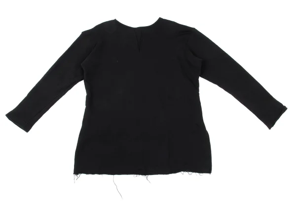 Y's Cotton Blend Cut-off Hem Design Sweat K-168742_011