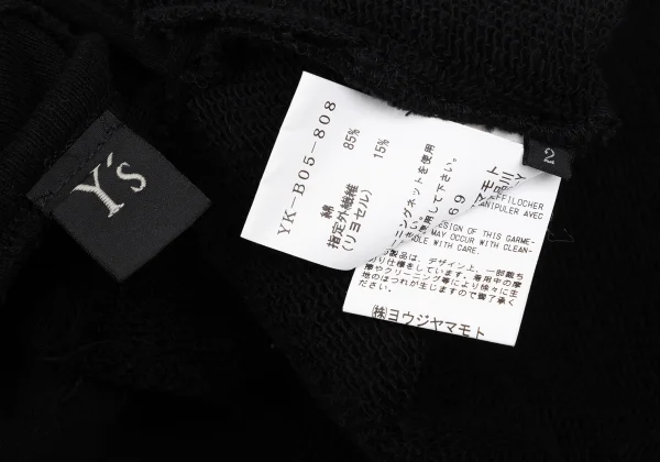 Y's Cotton Blend Cut-off Hem Design Sweat K-168742_015