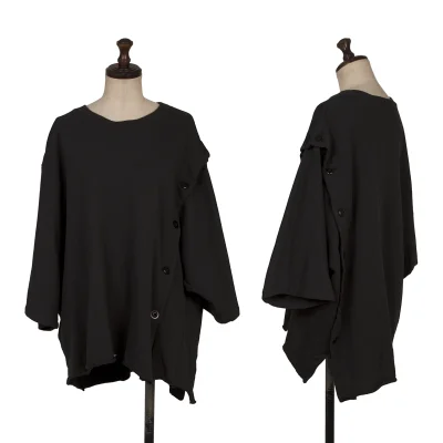 Y's Cotton Side Button Detachable Design Dolman Sweat