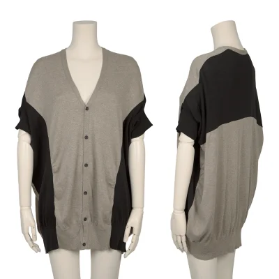 RISMAT by Y's Cotton Switchin Design Asymmetry Cardigan