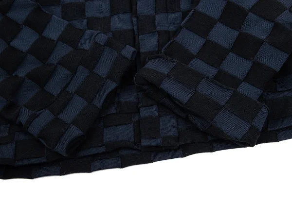 Y's Checker Woven Knit Cardigan K-168746_006