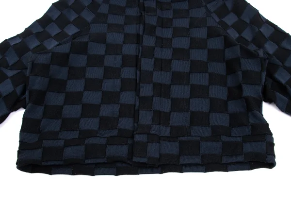 Y's Checker Woven Knit Cardigan K-168746_007