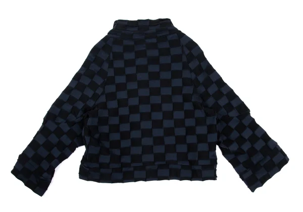 Y's Checker Woven Knit Cardigan K-168746_011