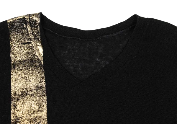 Y's Foil Printed V-neck Knit Sweater K-168747_004