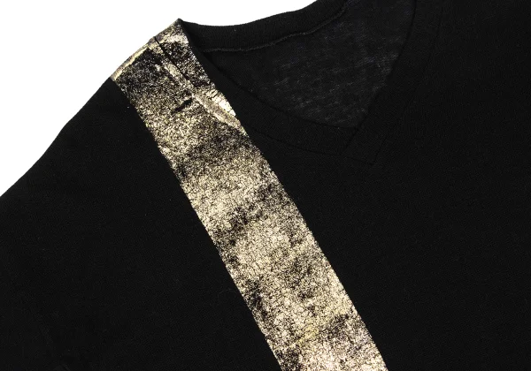 Y's Foil Printed V-neck Knit Sweater K-168747_005