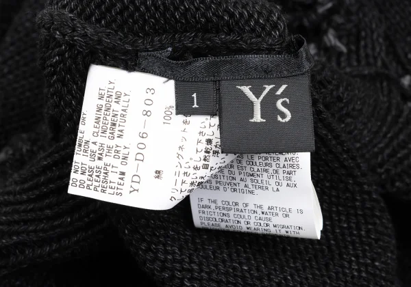 Y's Distressed Design Short Sleeve Knit Sweater K-168748_013