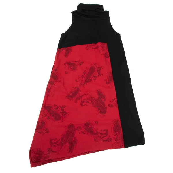 Y's Wool Switching Roll-neck Knit Dress K-168750_010