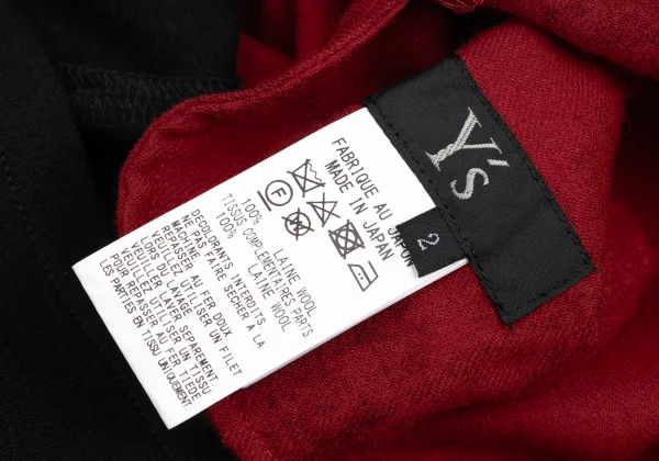 Y's Wool Switching Roll-neck Knit Dress K-168750_013