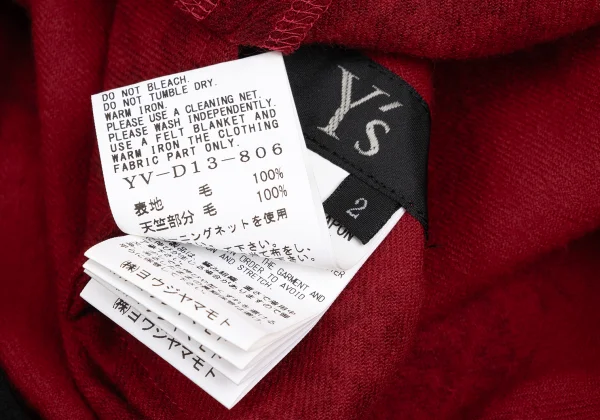 Y's Wool Switching Roll-neck Knit Dress K-168750_014